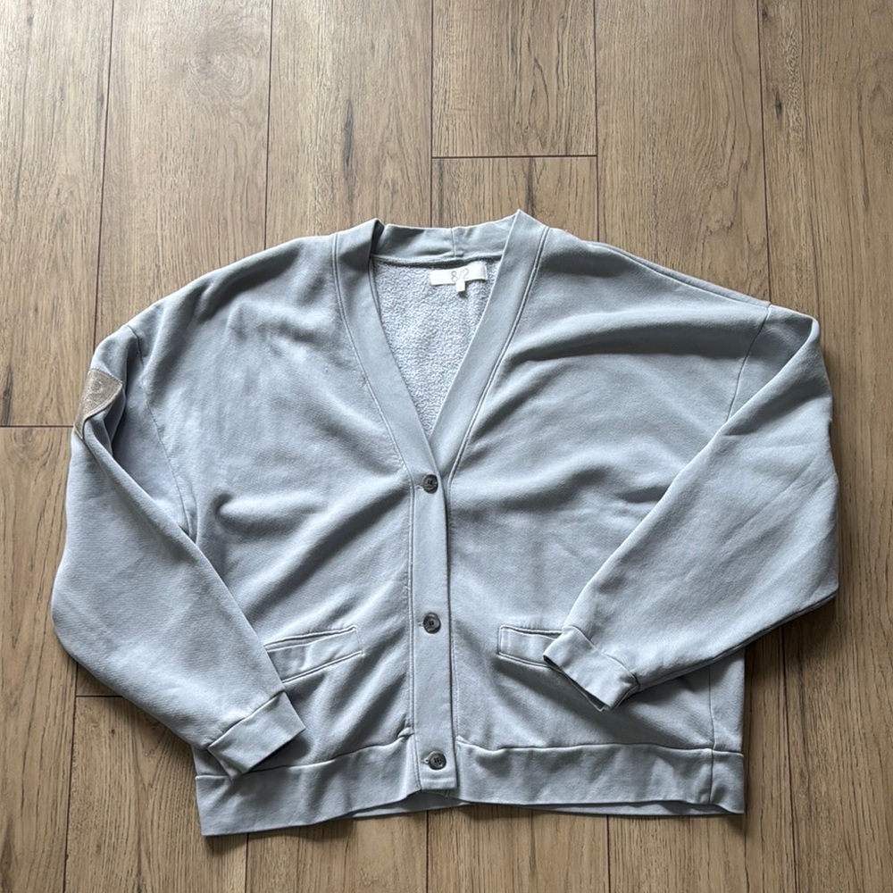 Hudson x Brandon Williams Light Gray Button-Up Cardigan Sweater Men’s Large